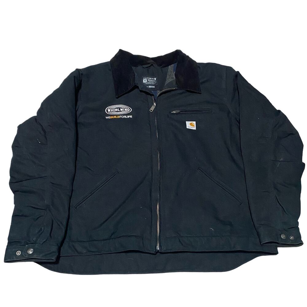 Carhartt Detroit Blanket Lined Relaxed Fit Jacket 103828 Black Men’s Size 2XL